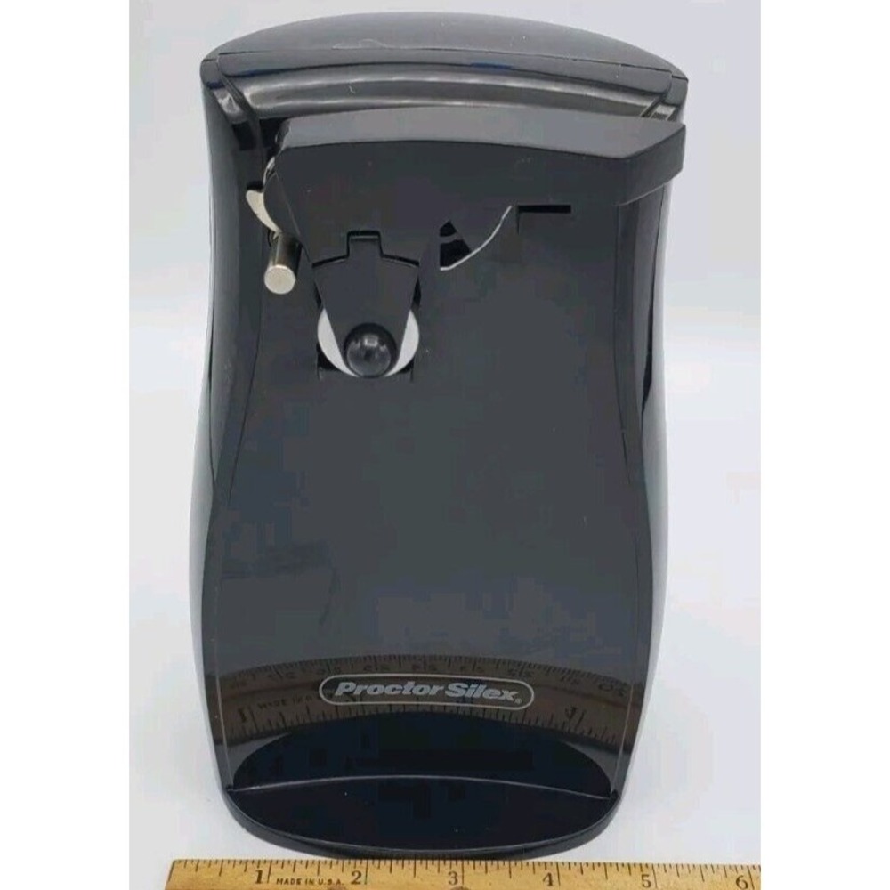 Proctor Silex CA41 Electric‎ Can Opener Tested Works Black 75217F Cord Storage